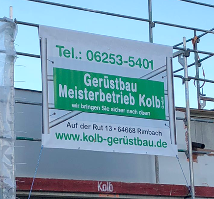 Kolb Gerüstbau Banner